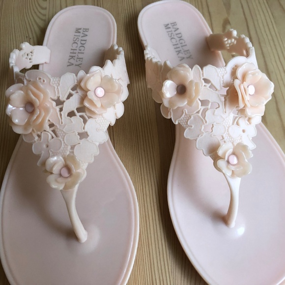 NEW Badgley Mischka Bali Jelly Flip Flops - Picture 5 of 7